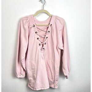 free people pink wellington tunic pullover dress size small